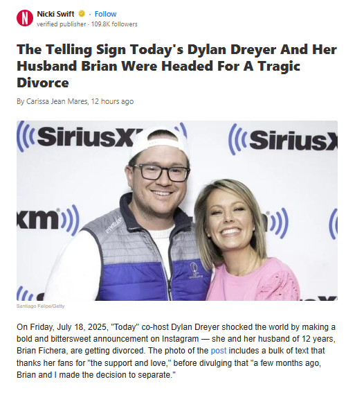 Dylan Dreyer’s Insta Clues to Her Split