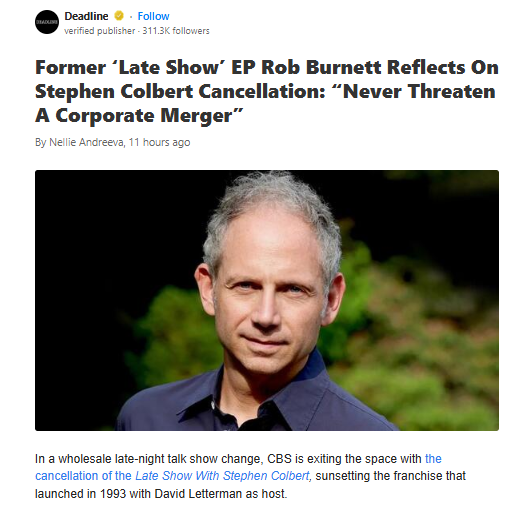 Colbert Axed for Merger Drama? 🤔