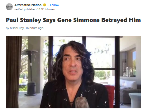 Paul Stanley Felt Betrayed by Gene 😱