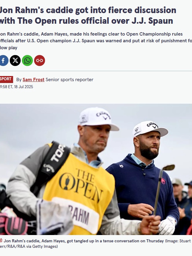 Rahm’s Bagman Battles Over Slow Play Drama