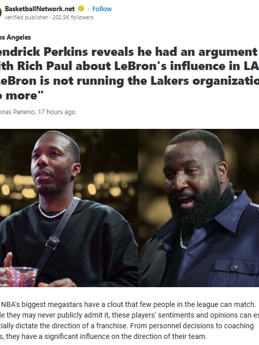 Is LeGM Era Over in LA? Perkins Thinks So