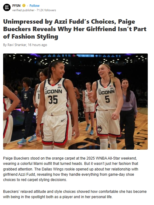 Paige Bueckers Spills on Azzi Fudd & Fashion