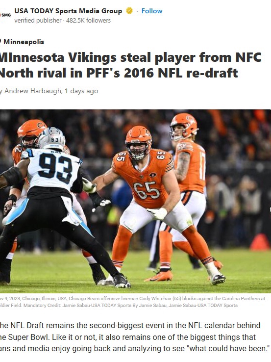 Vikings Nab Bears’ Star in 2016 Re-Draft!