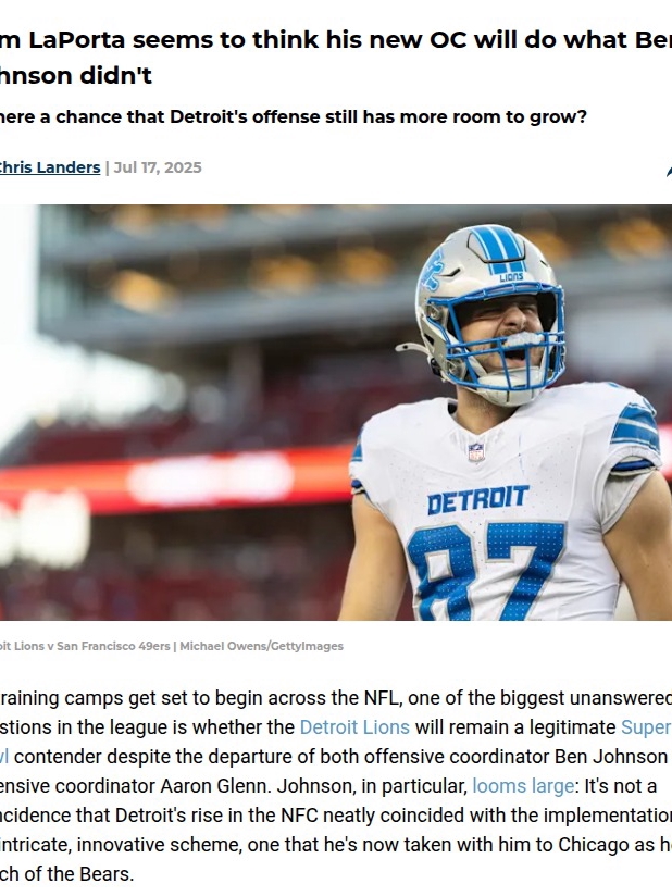 LaPorta Doubles Down: Lions Offense Will Shine
