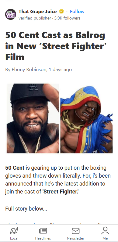 50 Cent Steps Into the Ring as Balrog!