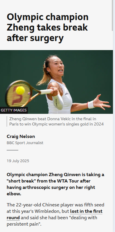 Zheng’s Road to Recovery: Can She Bounce Back?