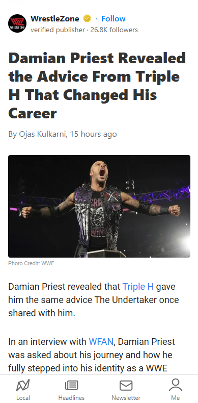 How Triple H’s Words Unlocked Priest’s Potential