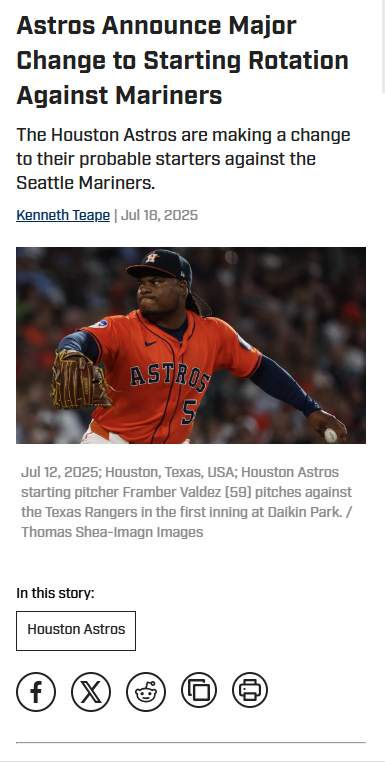 Astros Shuffle Rotation for Mariners Showdown