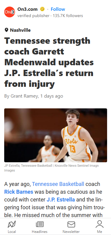 Big Orange’s Estrella Nears Comeback!