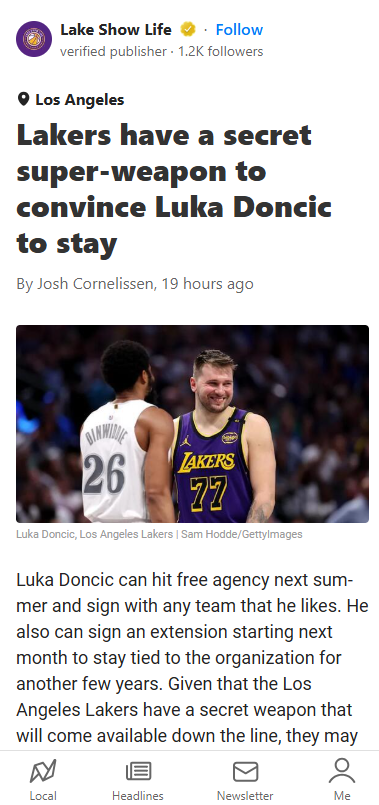 Will Luka Chase the Supermax in LA?