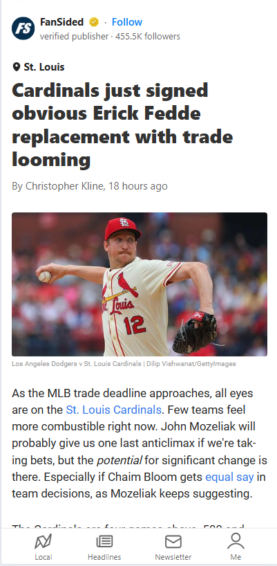 Fedde Out, Wilkerson In? Cards’ Pitching Shakeup
