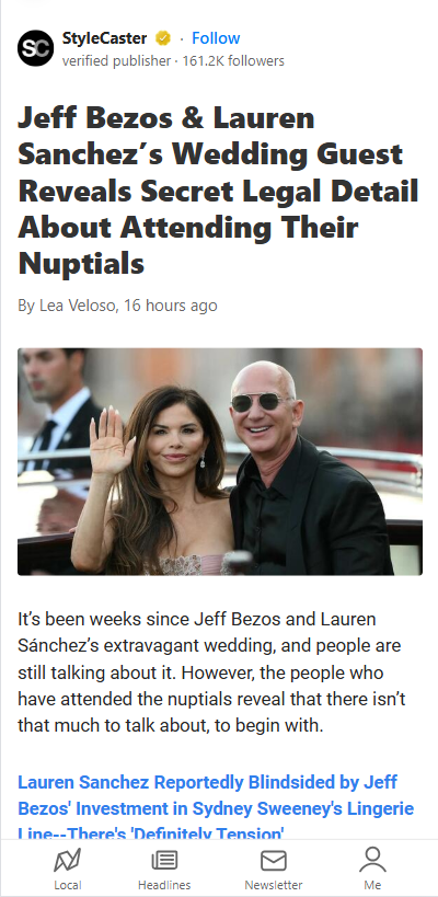 No NDAs at Bezos’ Wild $55M Wedding?!