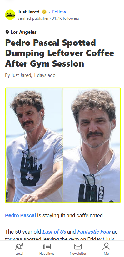 Pedro Pascal’s Coffee Habit Exposed