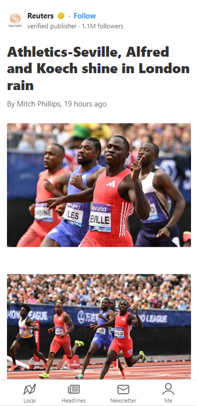 Seville Sprints Past Lyles in London Showdown