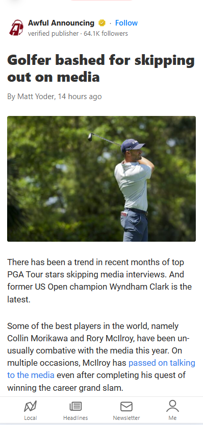 Wyndham Clark Ducks Media After Oakmont Ban