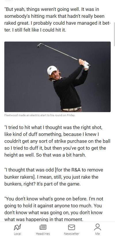 Fleetwood’s Bunker Blunder: Fair or Foul?