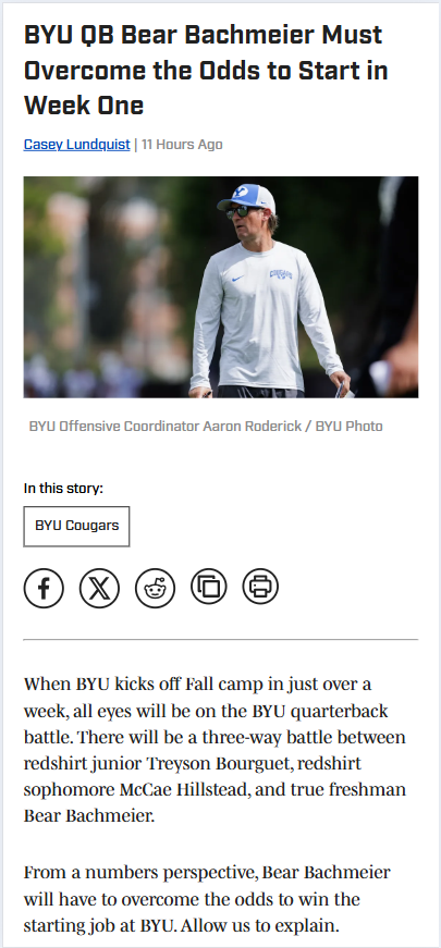 Can Bear Bachmeier Break the Freshman QB Mold?