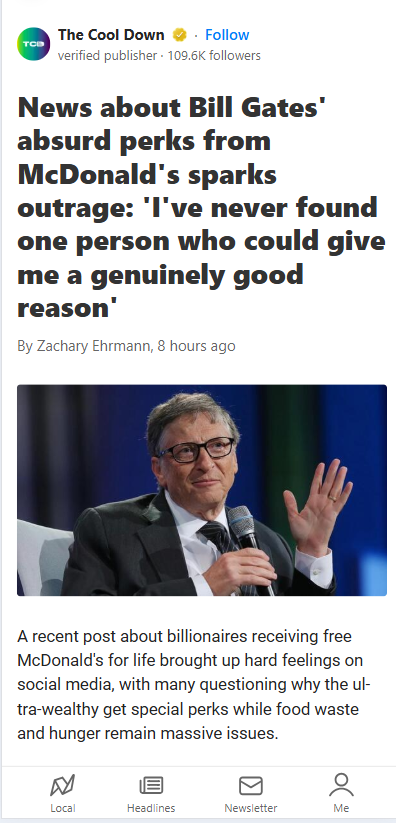 Why Do Billionaires Get Free McDonald's?