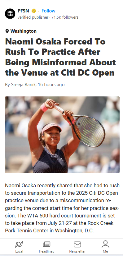 Osaka’s Practice Scramble: DC Drama!