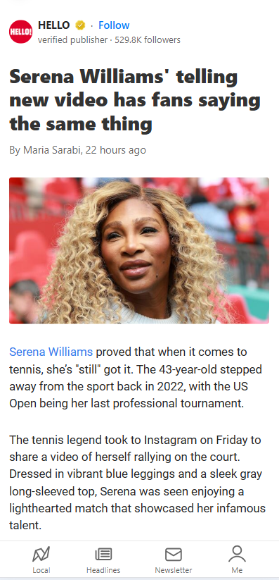 Serena’s Still Got It—Comeback Soon?
