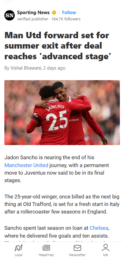 Sancho’s Old Trafford Saga Ends—Juve Bound!