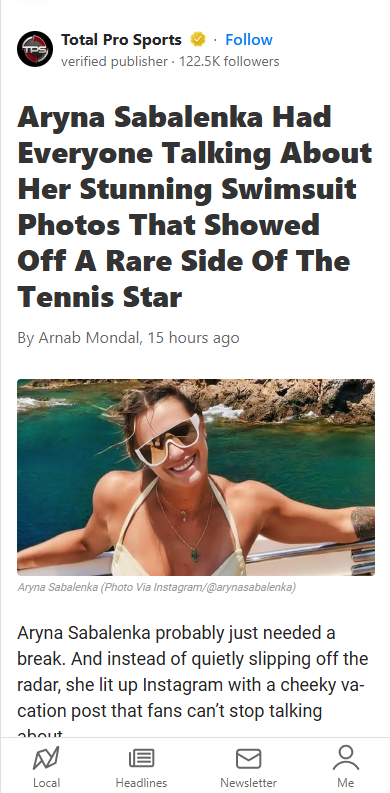Sabalenka’s Swimsuit Post Sparks Debate 🏖️