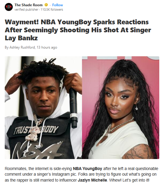 NBA YoungBoy’s IG Comment Causes Stir