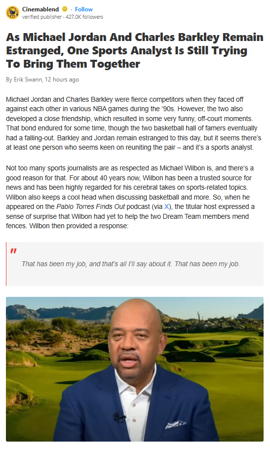 Can Wilbon Mend MJ & Sir Charles’ Rift?