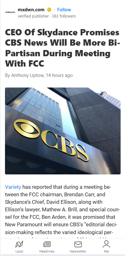 Will CBS News Really Go More Middle Ground?