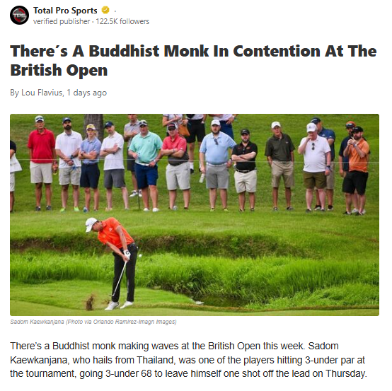 Buddhist Monk Shocks British Open!