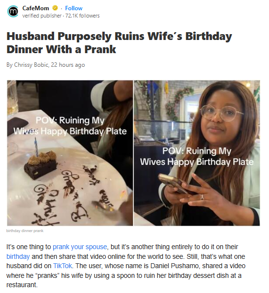 Birthday Prank Fail Goes Viral