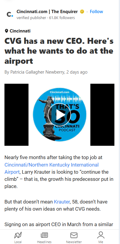 CVG’s New CEO Has Big Plans!