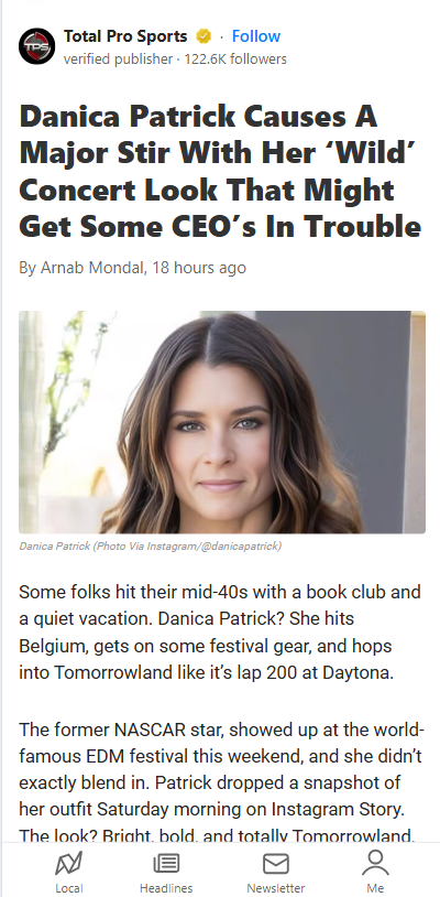 Danica’s Tomorrowland Look Turns Heads
