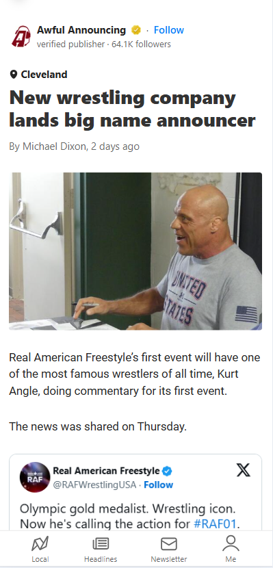 Kurt Angle Joins RAF—Game Changer?