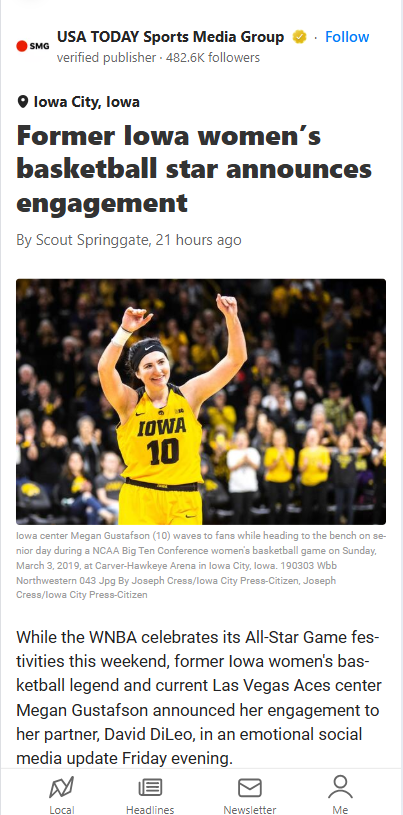 Hawkeye Legend Gustafson Gets Engaged!