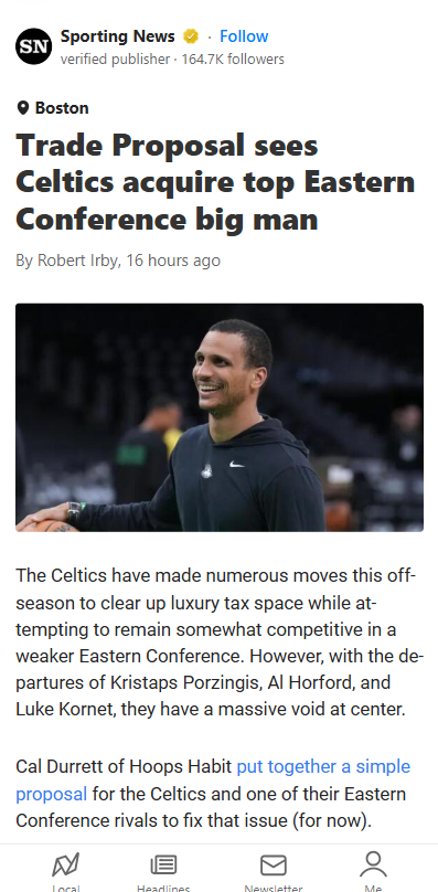 Could Vooch Fill Boston’s Big Man Void?