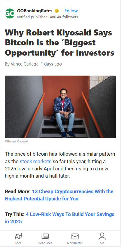 Why Kiyosaki’s All-In on Bitcoin