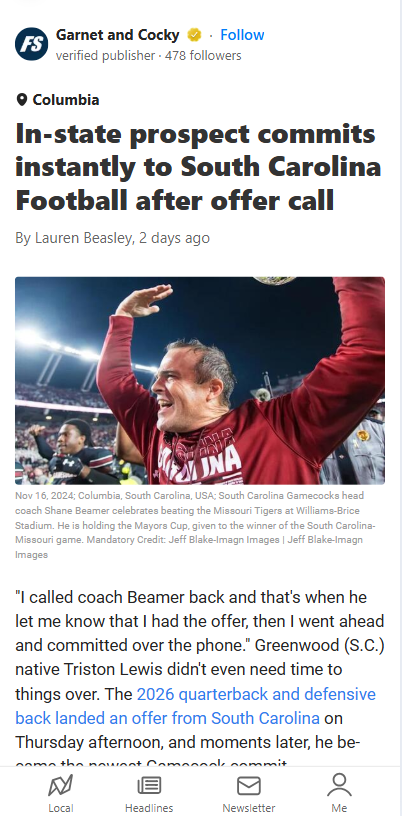 Triston Lewis: Gamecock Bound in a Heartbeat