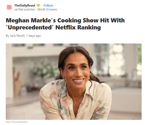 Meghan’s Show Flops on Netflix 📉
