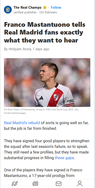 Mastantuono’s Mindset: Madrid’s Next Gem?