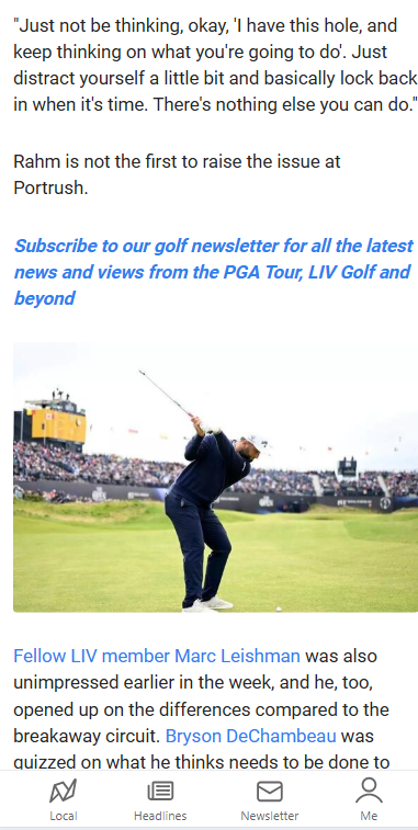 Rahm Calls Out Slow Play at The Open