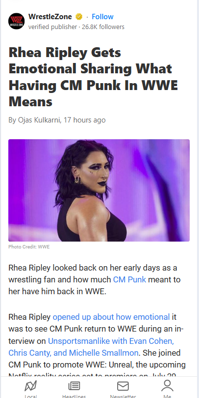 Rhea Ripley Gets Real About Punk’s WWE Return