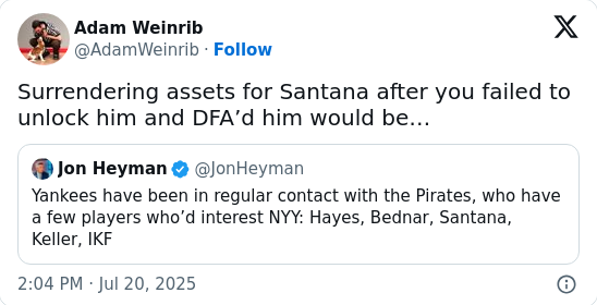 Yanks Eye Santana: Regret or Redemption?