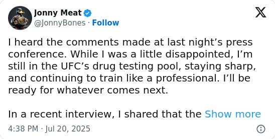 Bones Snubbed for UFC White House Showdown?