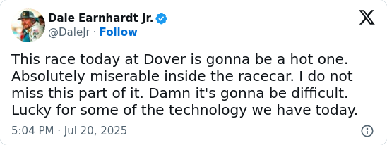 Dale Jr. Warns: Dover Will Be Brutal!