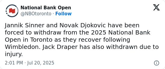 Big Three Pull Out—Canadian Open Shock!