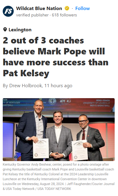 Is Pope the Bluegrass King-in-Waiting?