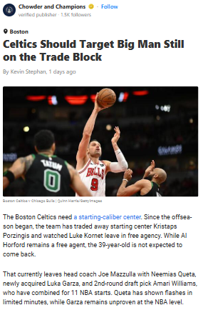 Should the C’s Go All-In for Vooch?