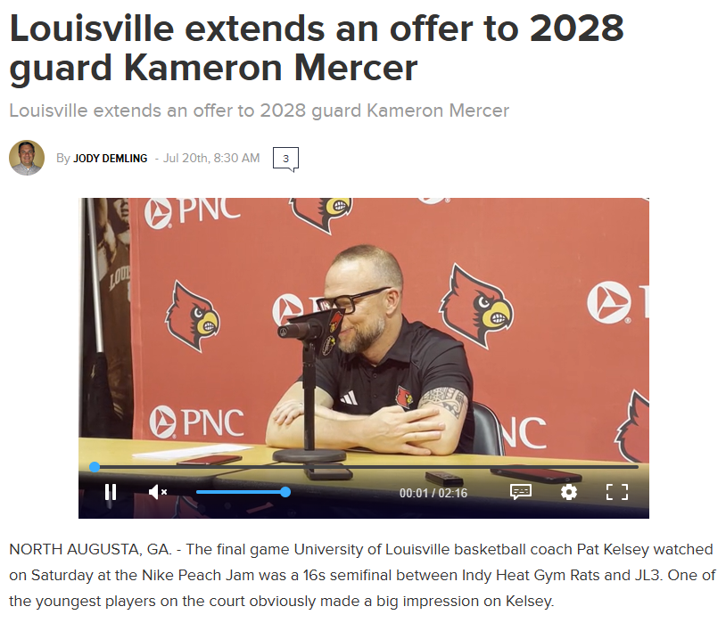 Cardinals Eye Rising Star Kameron Mercer