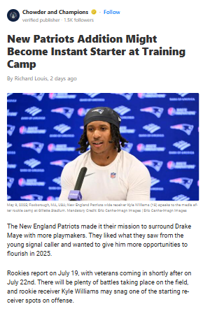 Is Kyle Williams the Pats’ Secret Weapon?